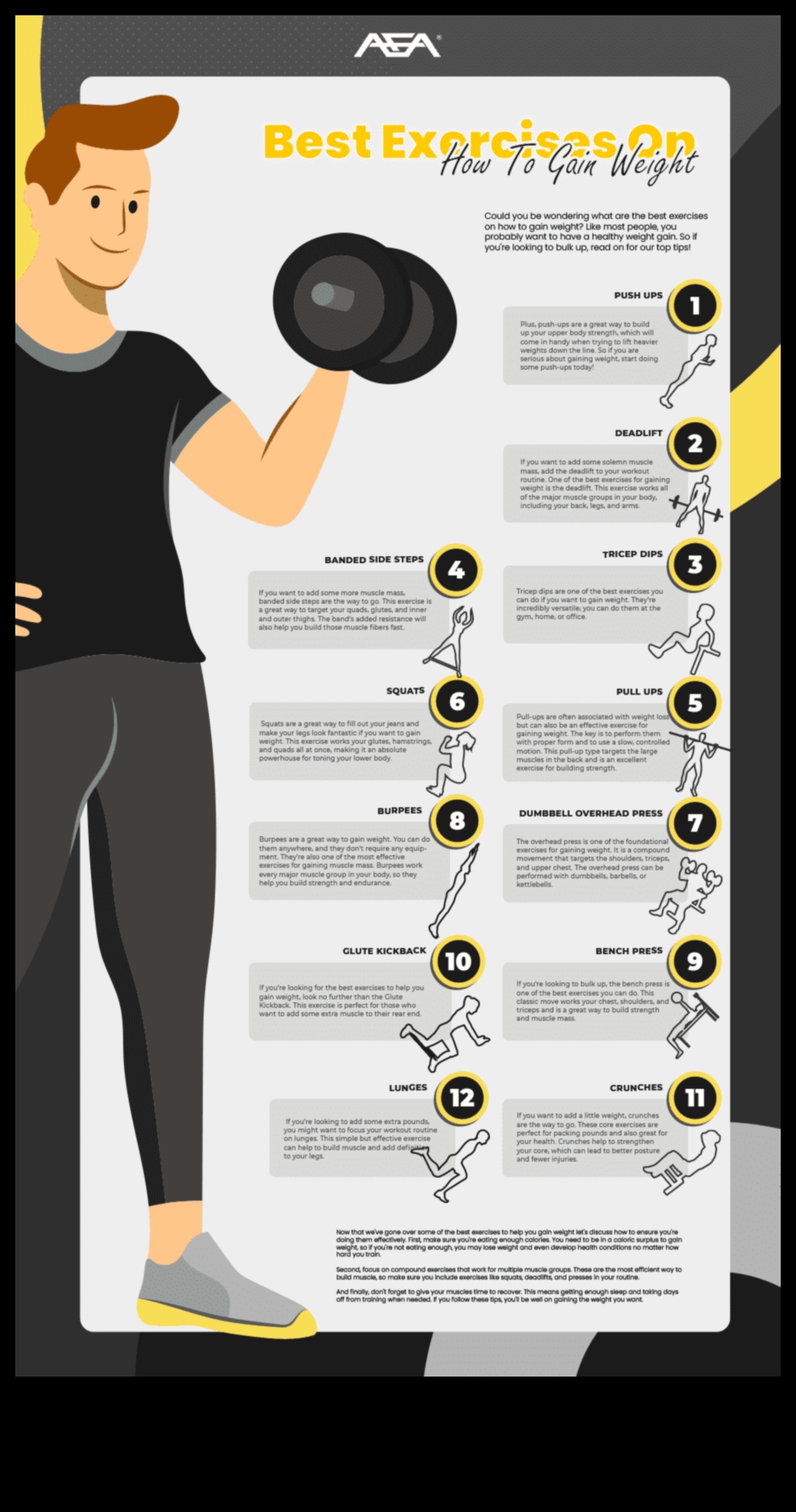 Δυναμώστε και κερδίστε βάρος με αυτές τις ασκήσεις 4 Δημιουργήστε μια ισχυρή ρουτίνα άσκησης παράλληλα με τη διατροφή σας για αύξηση βάρους